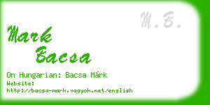 mark bacsa business card