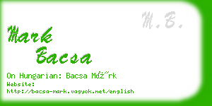 mark bacsa business card